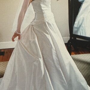 Amsale archives duchess satin wedding gown professionally cleaned and preserved